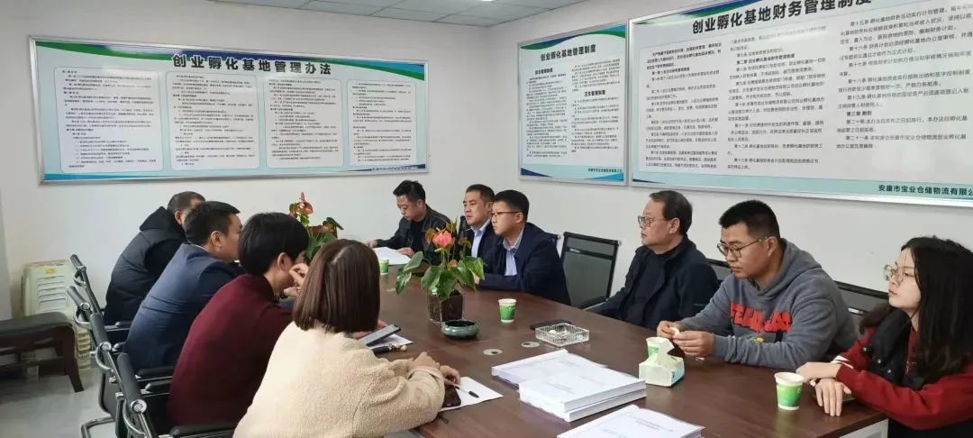 安康市好体育官网登录入口仓储物流有限公司喜迎市创业孵化示范基地专家组评审验收